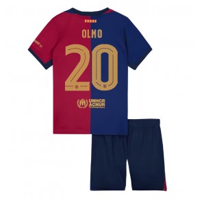 Barcelona Dani Olmo #20 Domaci Dres za Dječji 2024-25 Kratak Rukavima (+ kratke hlače)